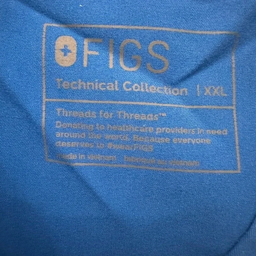 Figs Royal Blue Scrub Top and Pants Set